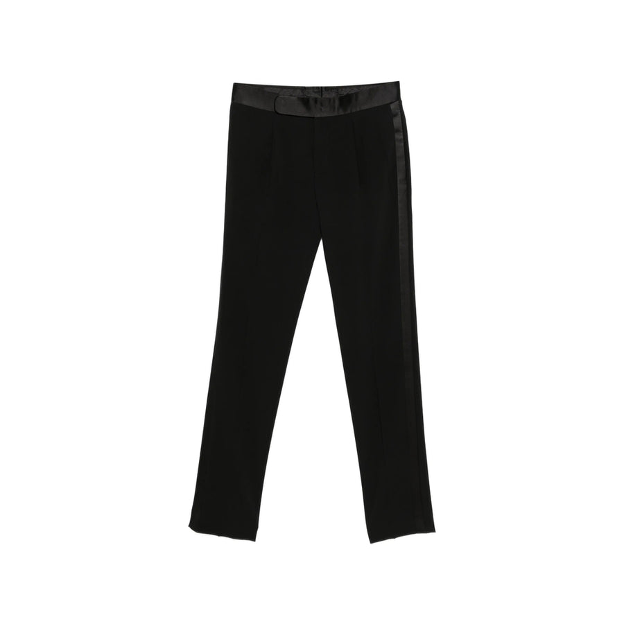 Tailored Trousers With Black Satin Trim