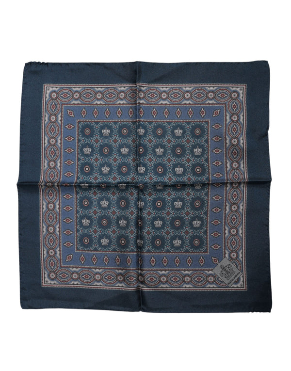 Dolce & Gabbana 100% Silk scarf in navy