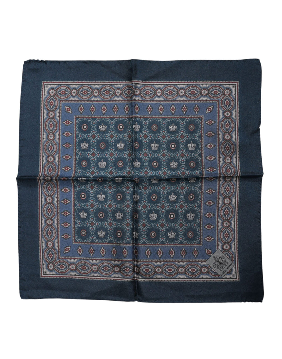 Dolce & Gabbana 100% Silk scarf in navy