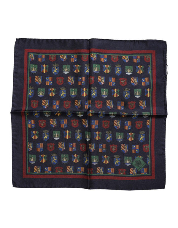 Dolce & Gabbana 100% Silk scarf in navy