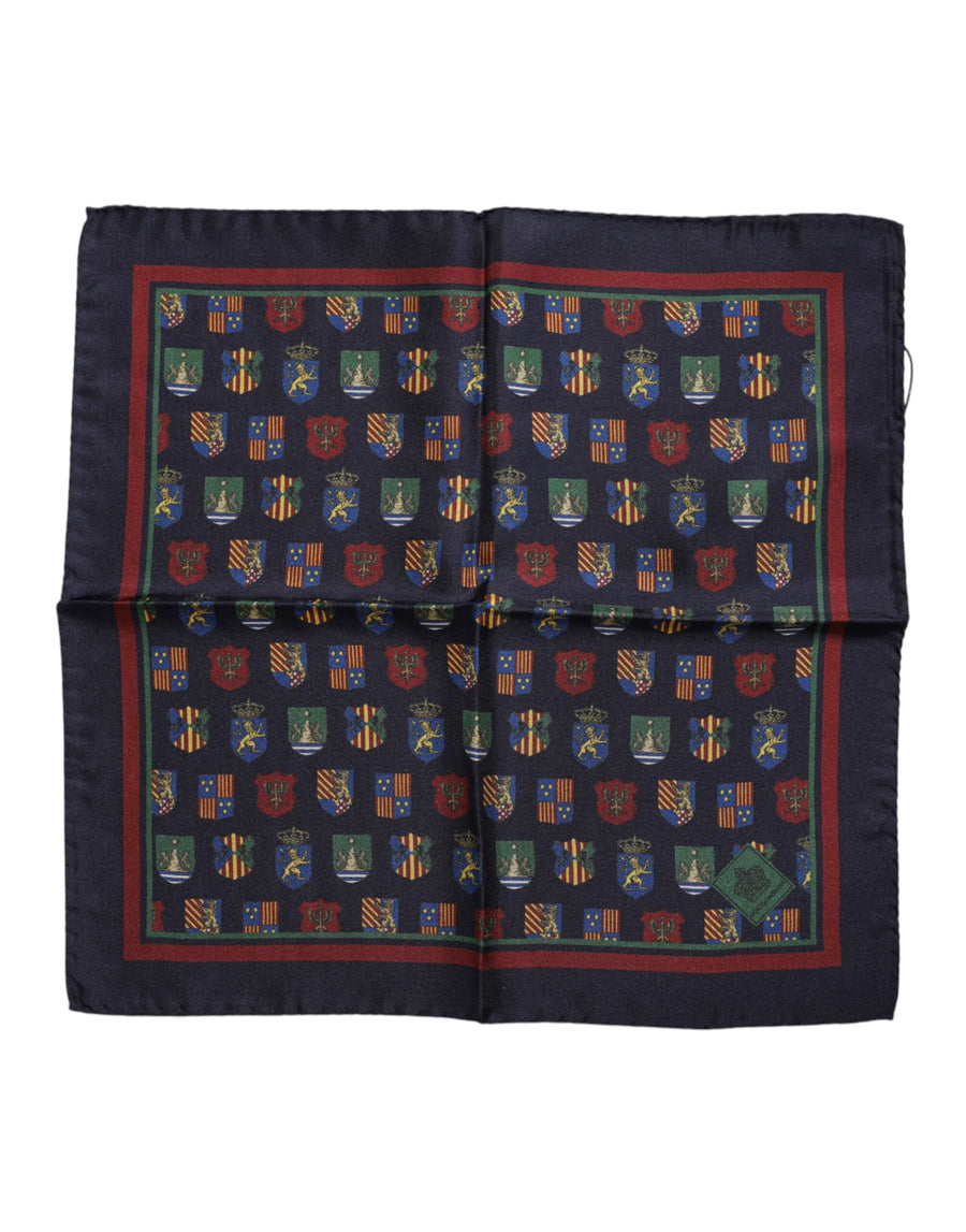 Dolce & Gabbana 100% Silk scarf in navy