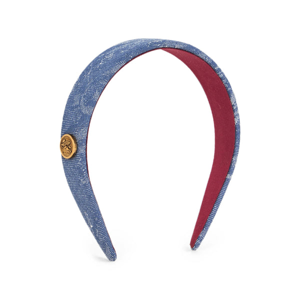 Scarf Cotton-Linen Blue-Red Blue/red