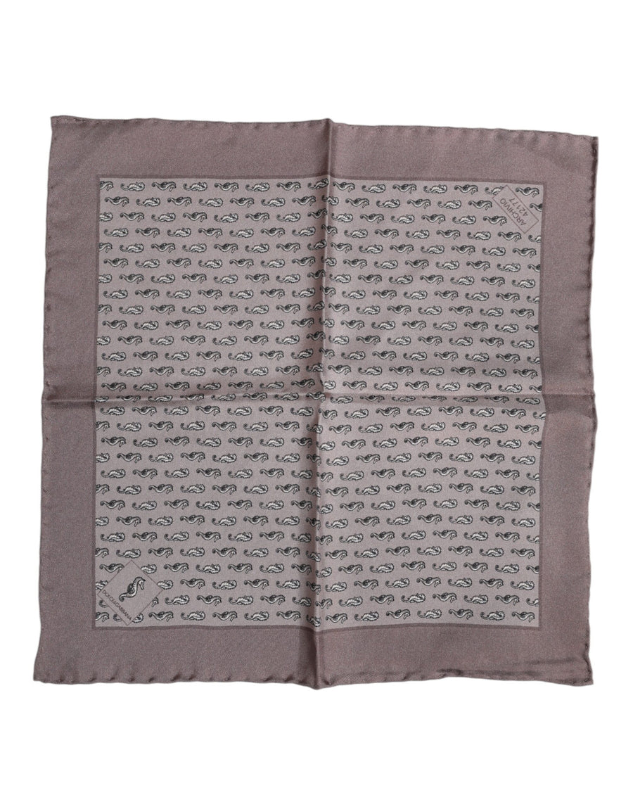 Dolce & Gabbana 100% Silk scarf in brown