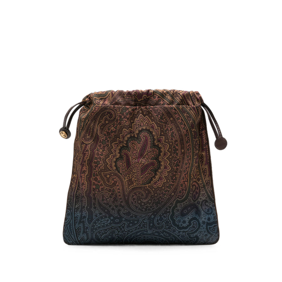 Tote Bag Paisley Brown Fabric