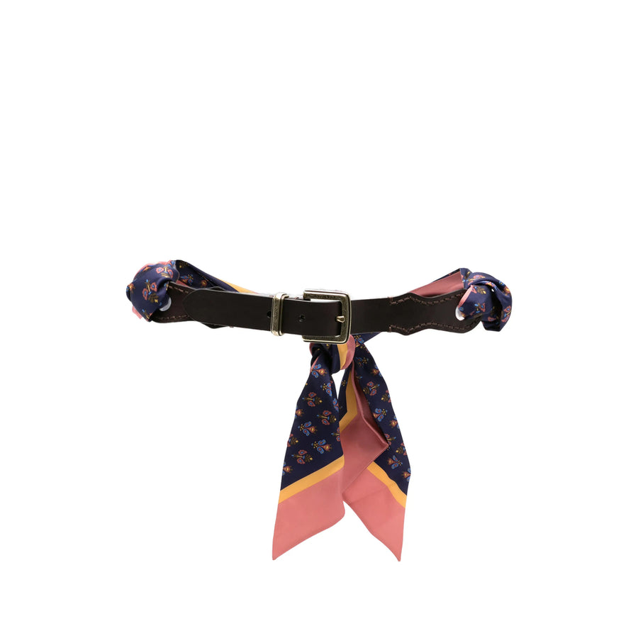 Belt Paisley Print Blue-Pink Blue/pink