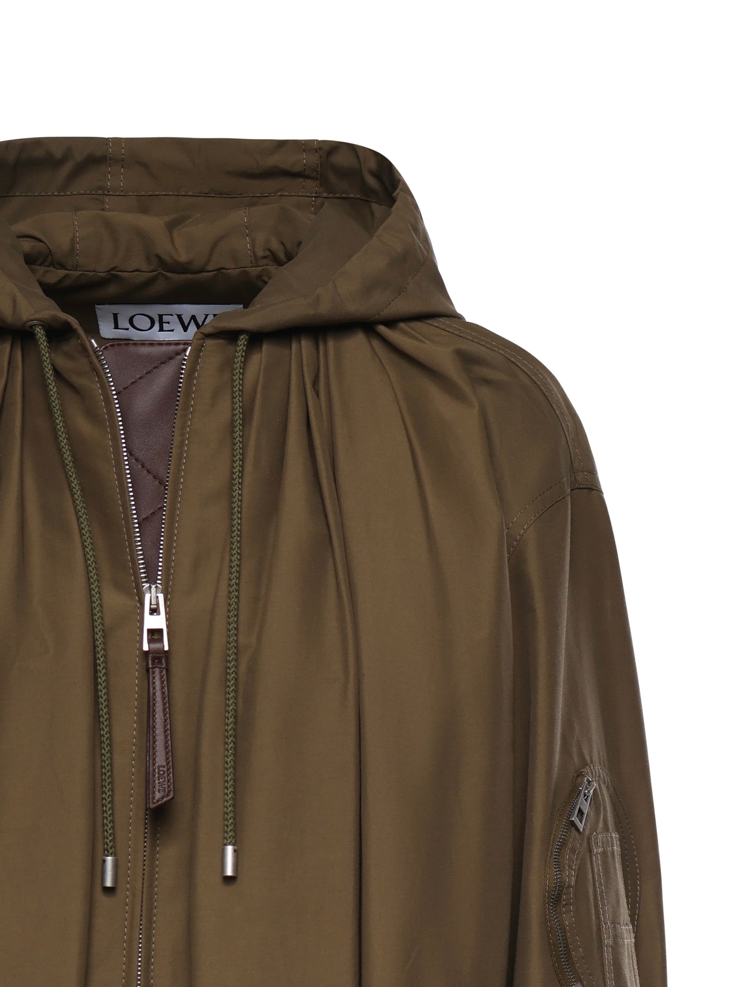 Loewe Jackets Khaki Green Cotton/polyamide