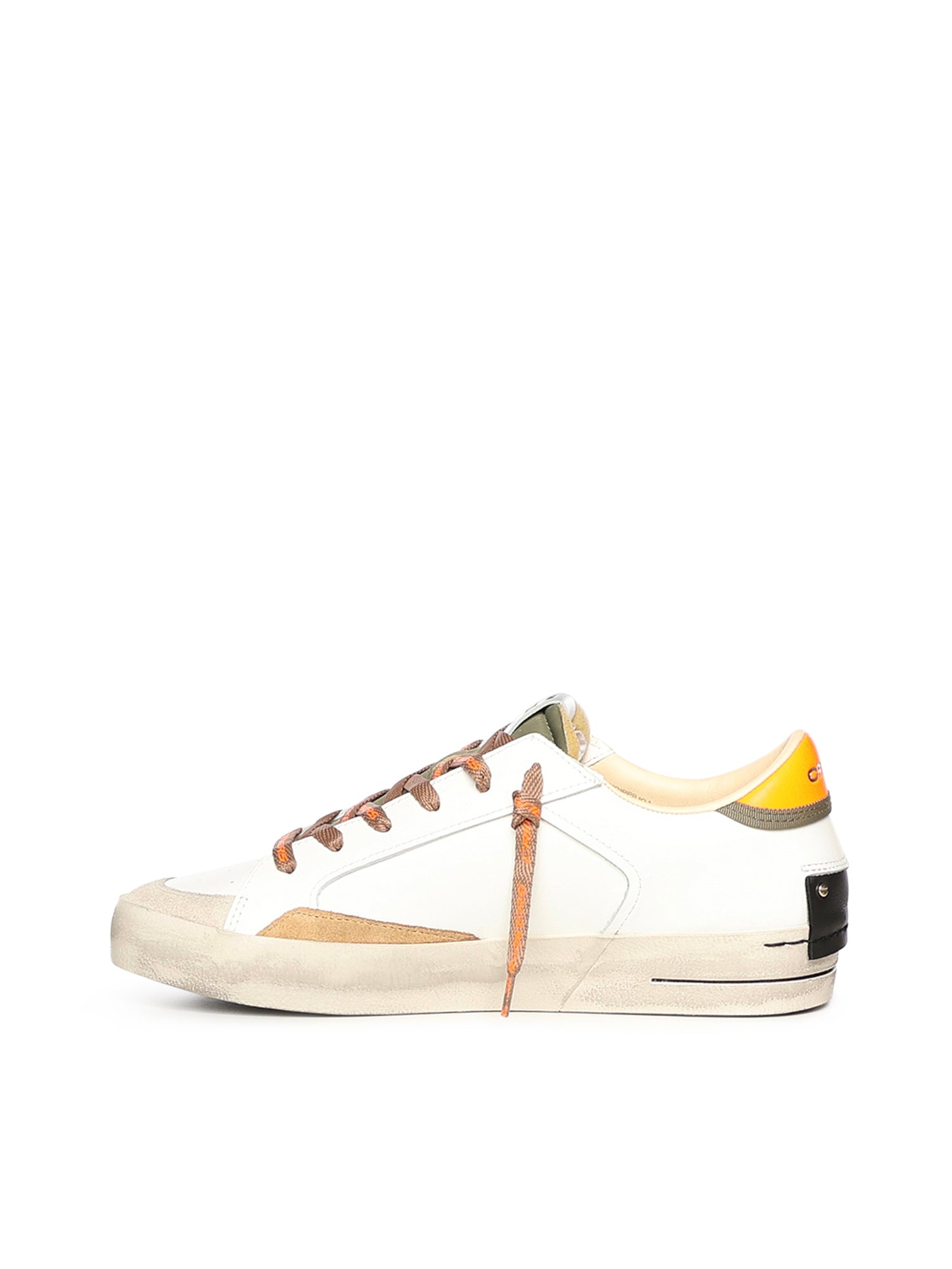 Crime London Sneakers White Leather Fabric