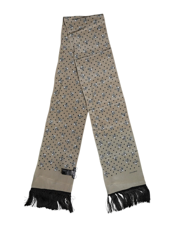 Dolce & Gabbana 100% Silk scarf in gray