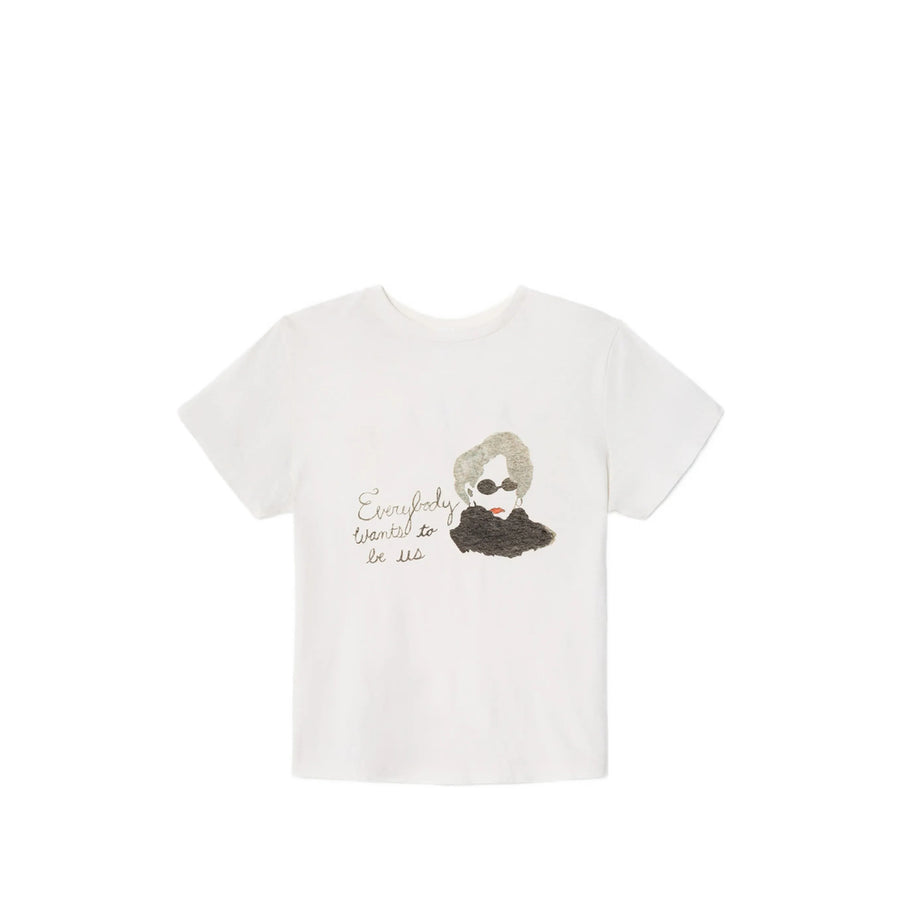 T-Shirt With White Graphic Print Organic Cotton T-shirts & Jerseys