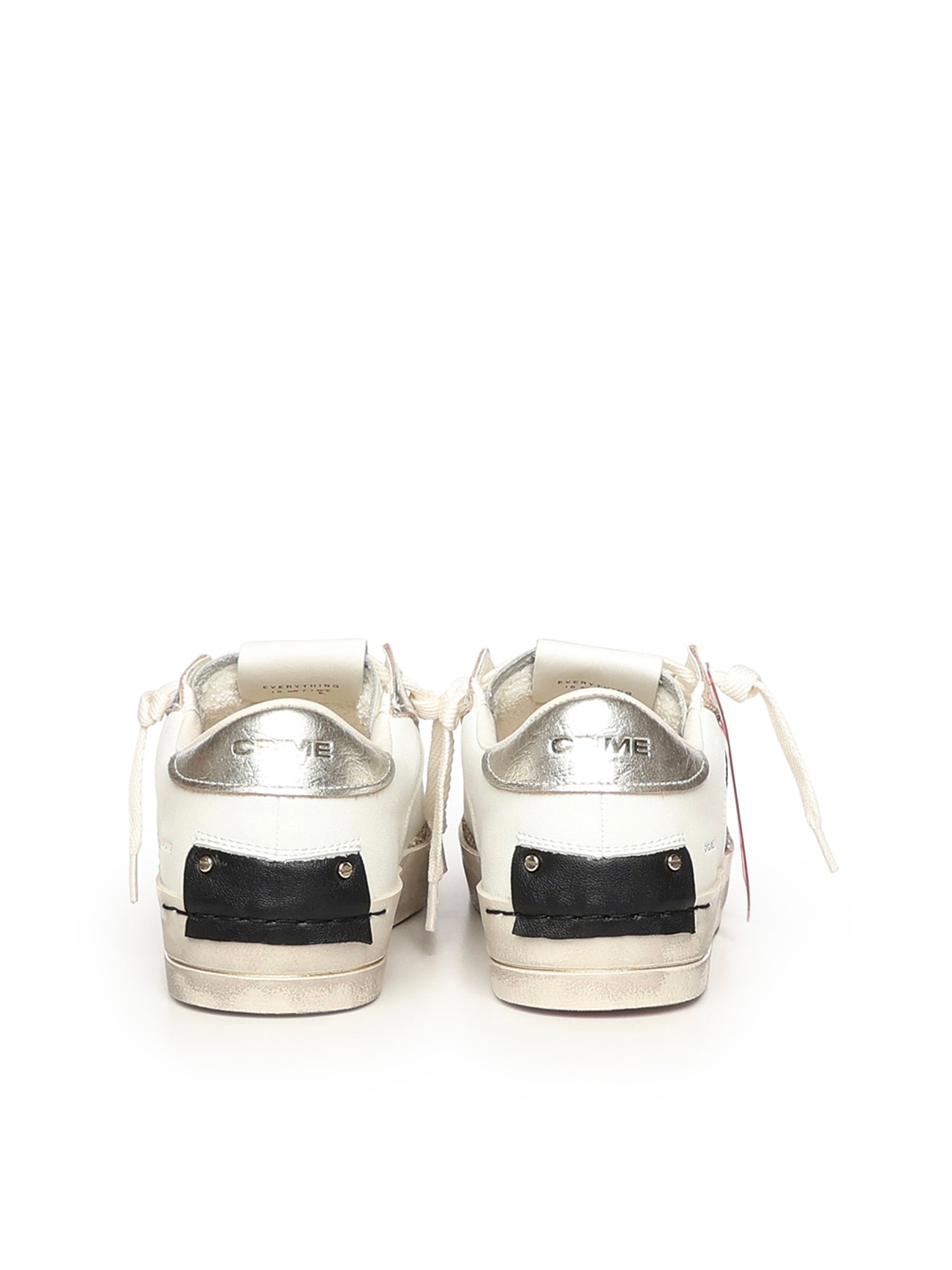 Crime London Sneakers White Leather Fabric