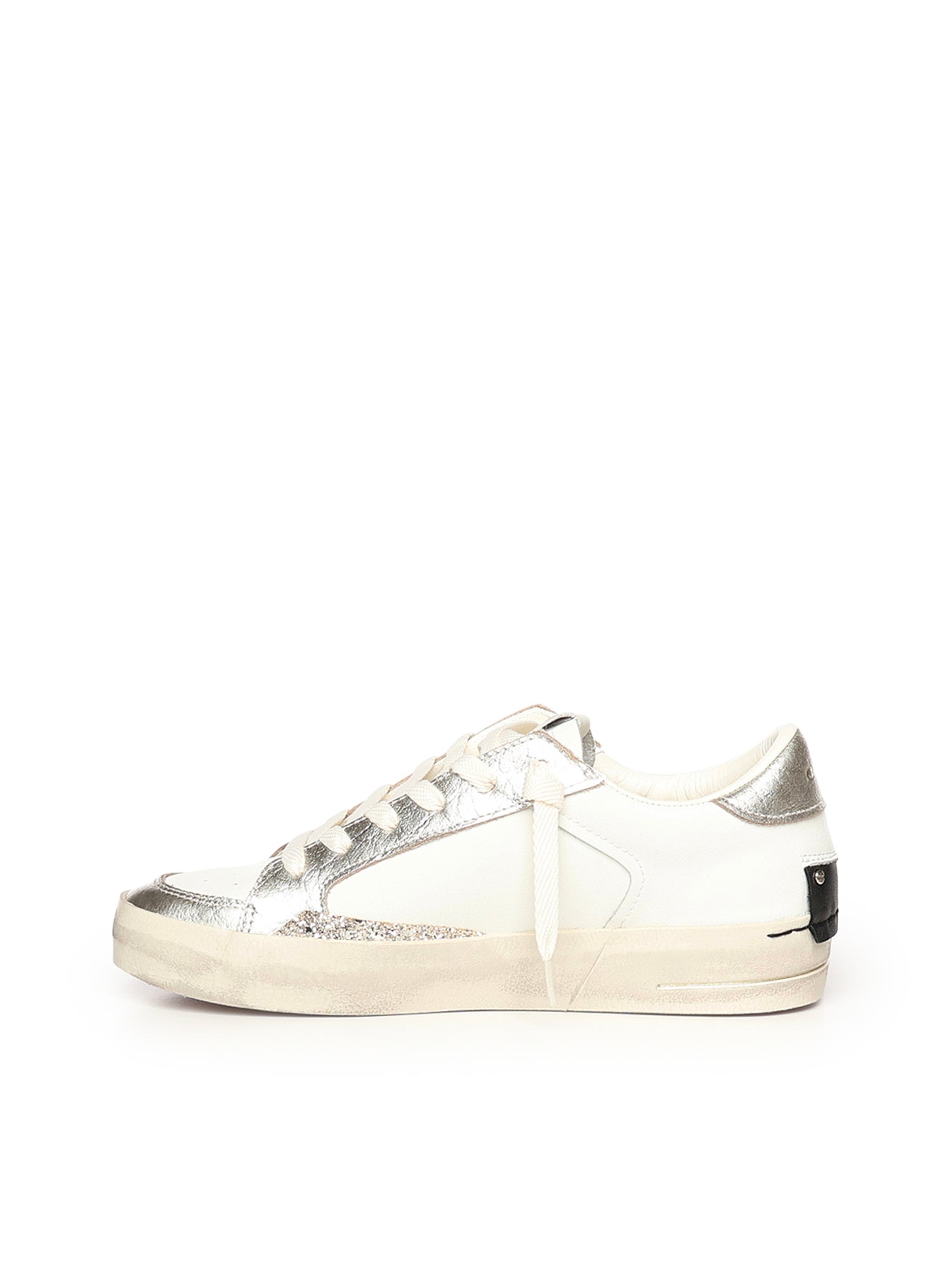 Crime London Sneakers White Leather Fabric