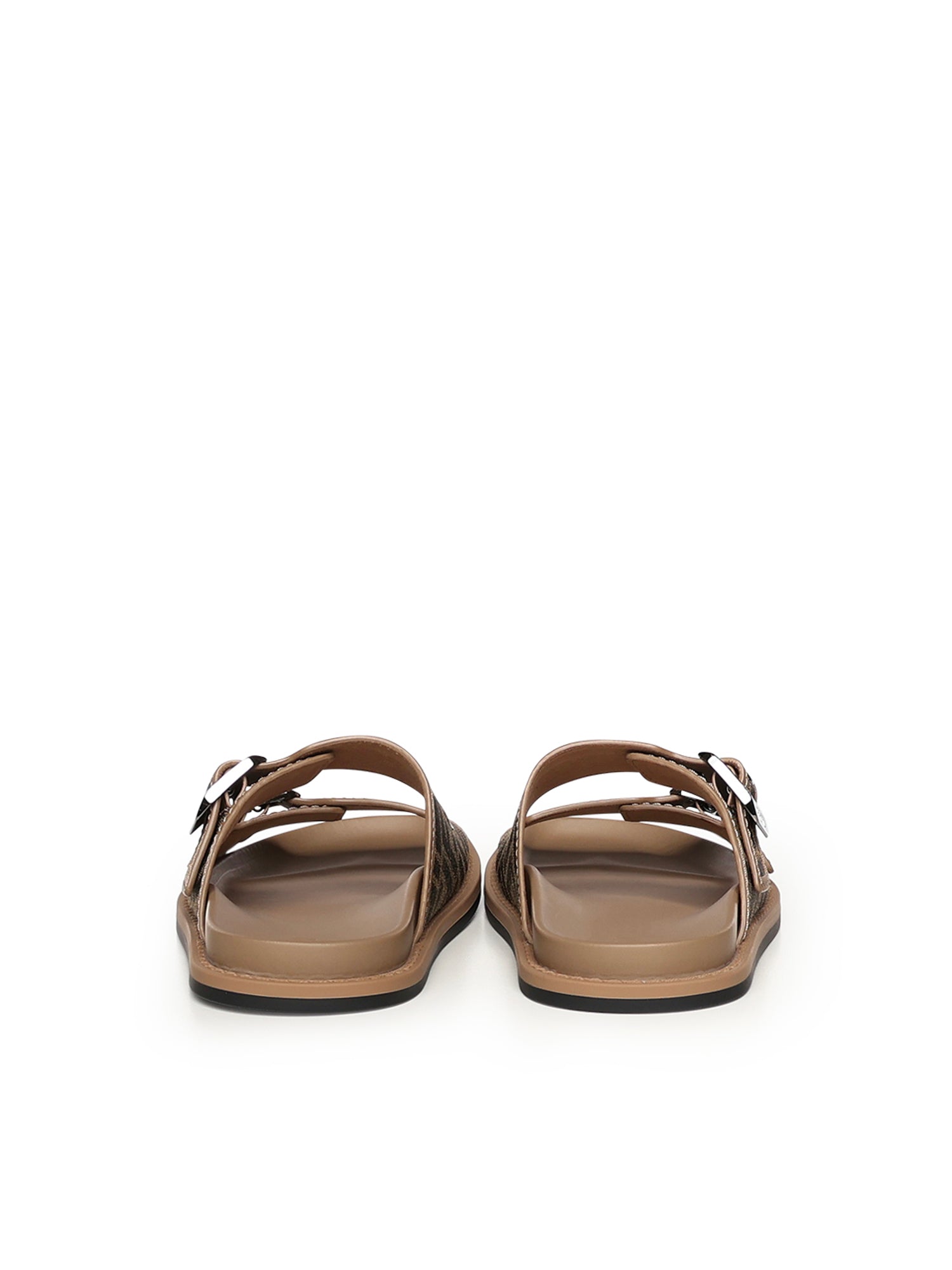 Fendi Sandals Brown Calfskin/polyamide