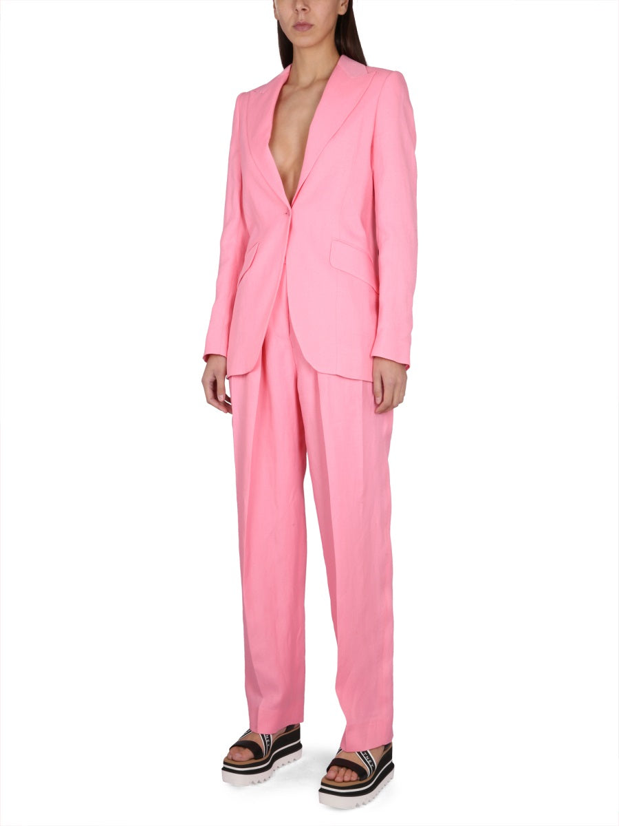 Carrot Fit Pants Pink Viscose Trousers
