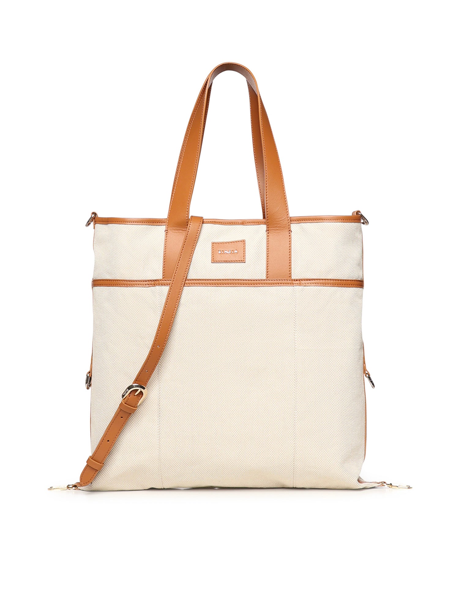 Biasia Bags Ivory/walnut Leather