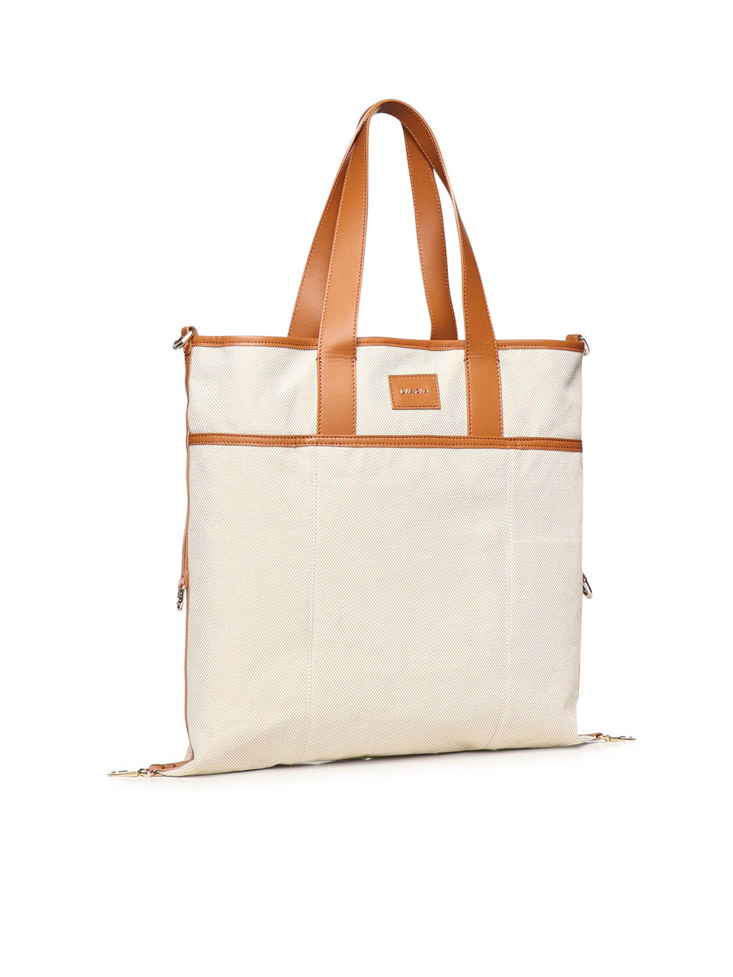 Biasia Bags Ivory/walnut Leather