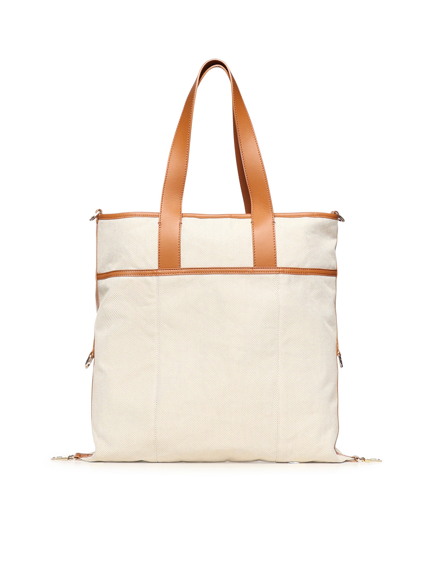 Biasia Bags Ivory/walnut Leather