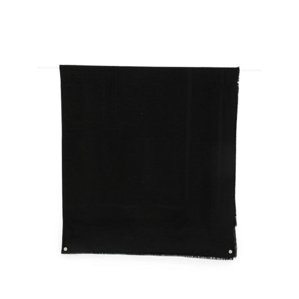 Wool Scarf Cape Black