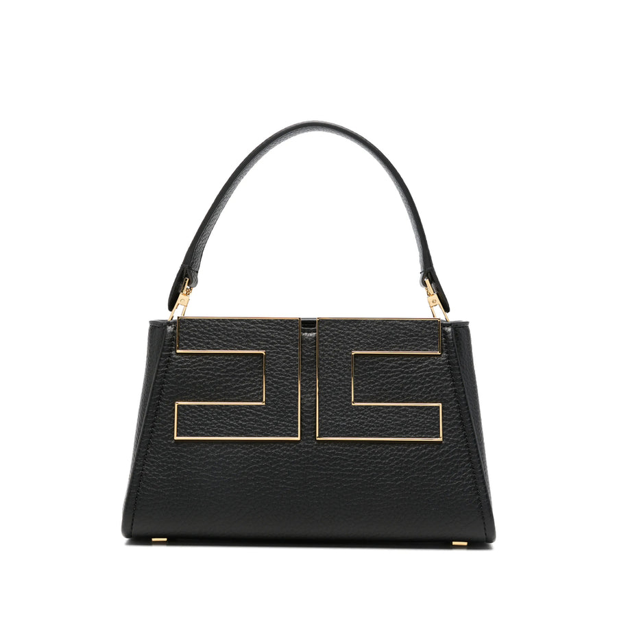 Tote Bag Black Pebbled Effect Outer: Polyester