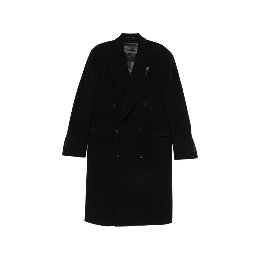 Coat Double-Breasted Black Wool
