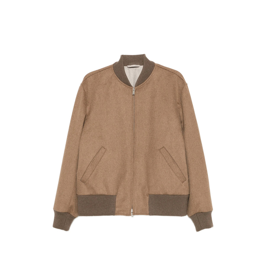Bomber Jacket Brown Virgin Wool