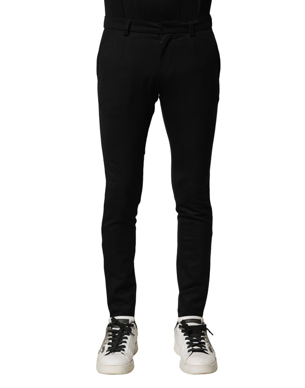 Dolce & Gabbana 86% Virgin Wool trousers in black