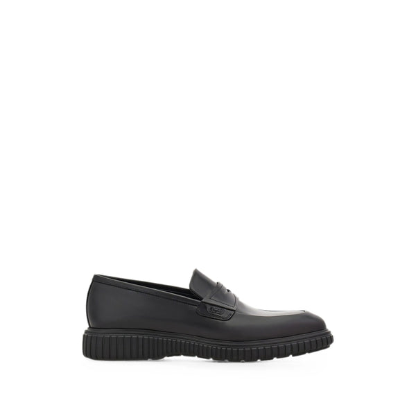 Leather Loafers Brushed Calfskin Black