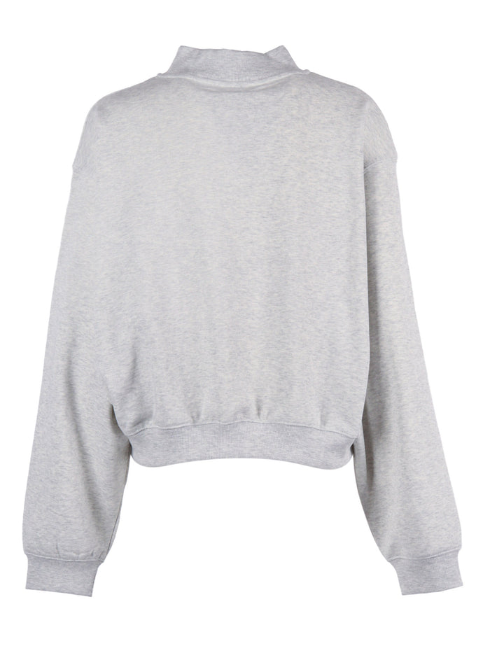 French Terry Bomber - Ash Heather Grey Cotton Jacket