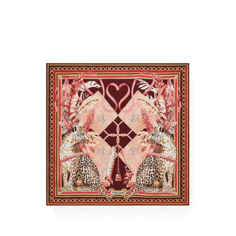 Silk Scarf Red-Neutrals Red/neutrals