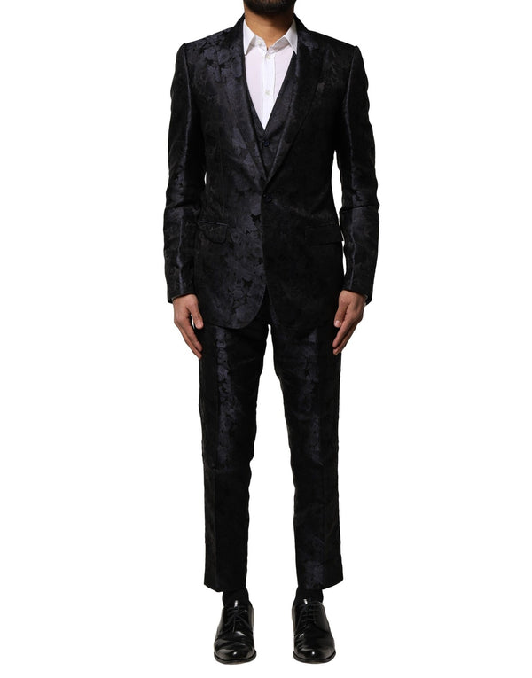 Dolce & Gabbana 100% Silk; Lining: 90% Silk pant suit in black