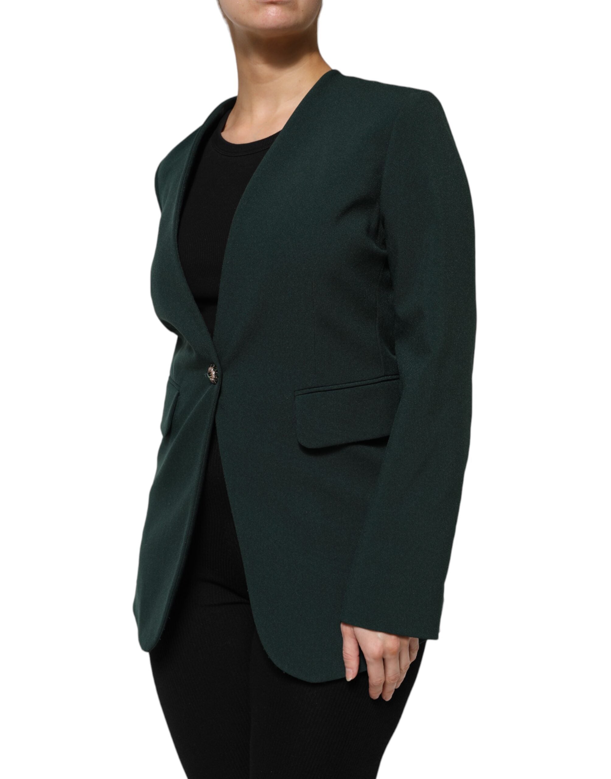 Maison Margiela 100% Polyester blazer in green — view 3