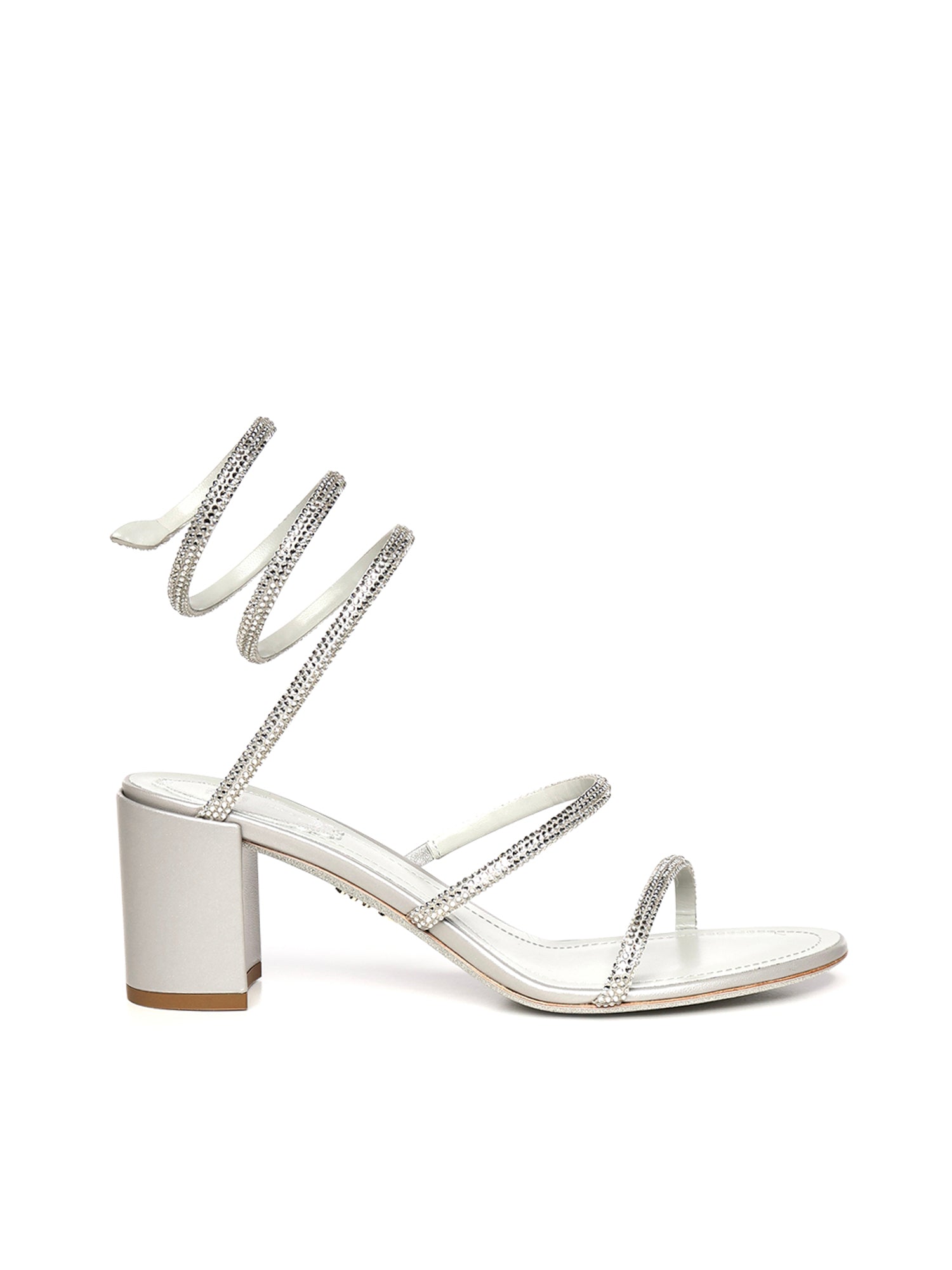 René Caovilla Sandals Grey Satin