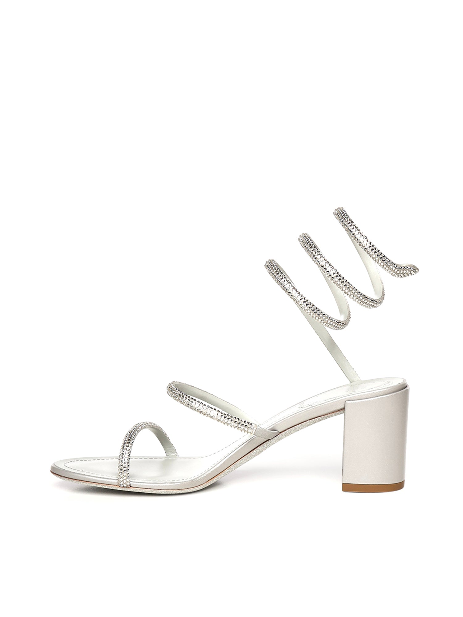 René Caovilla Sandals Grey Satin