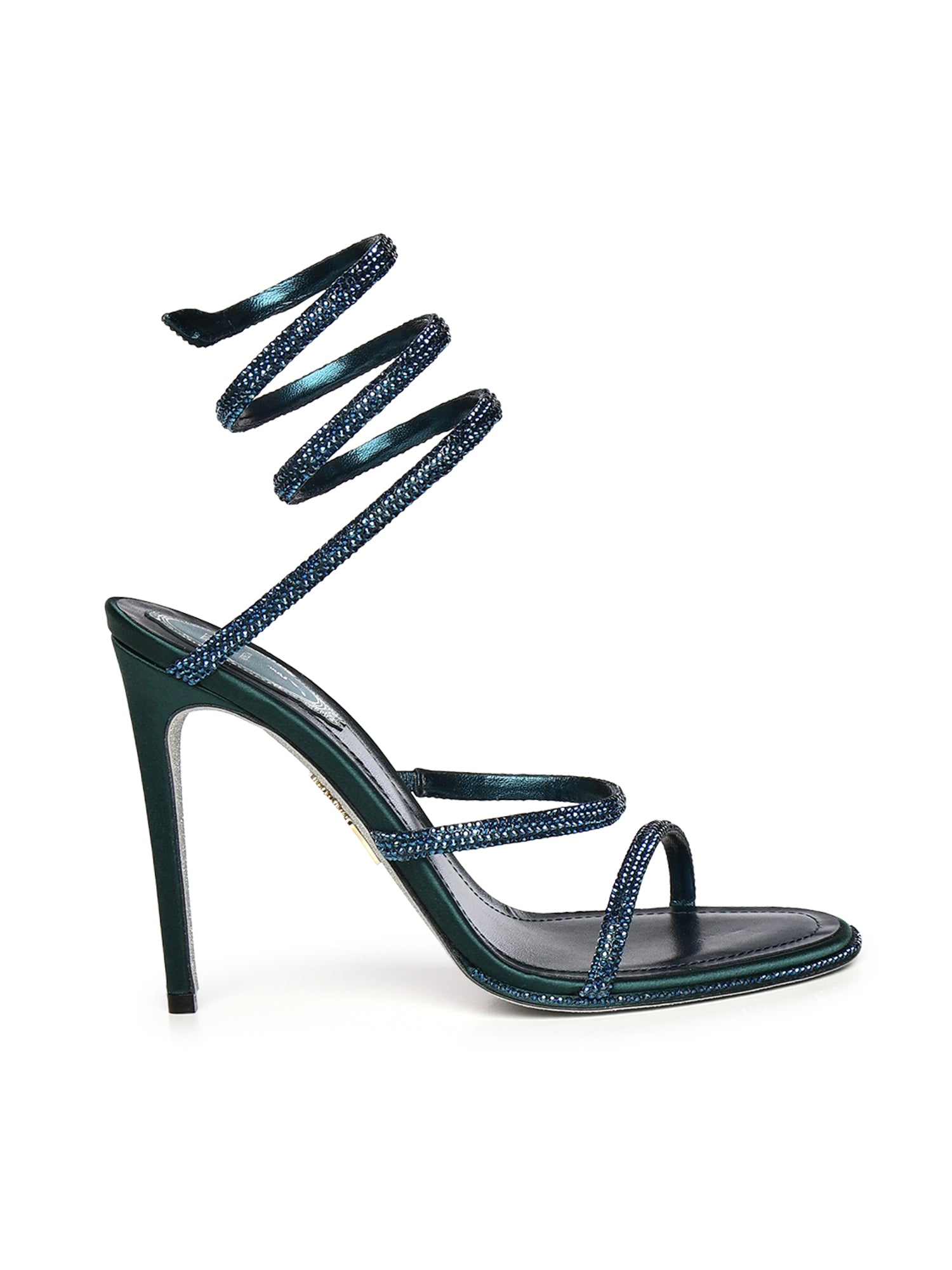 René Caovilla Sandals Teal Satin
