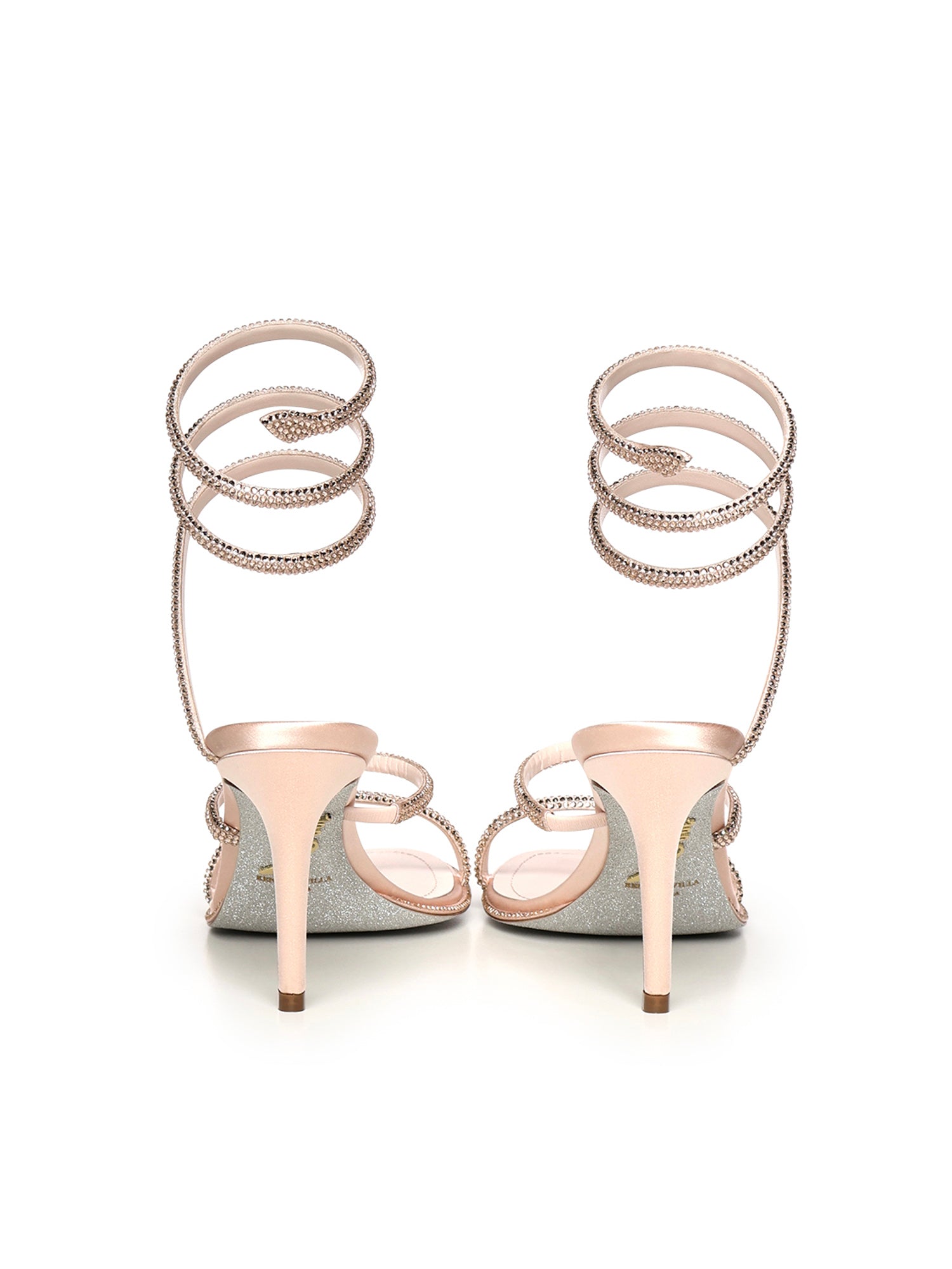 René Caovilla Sandals Beige Satin