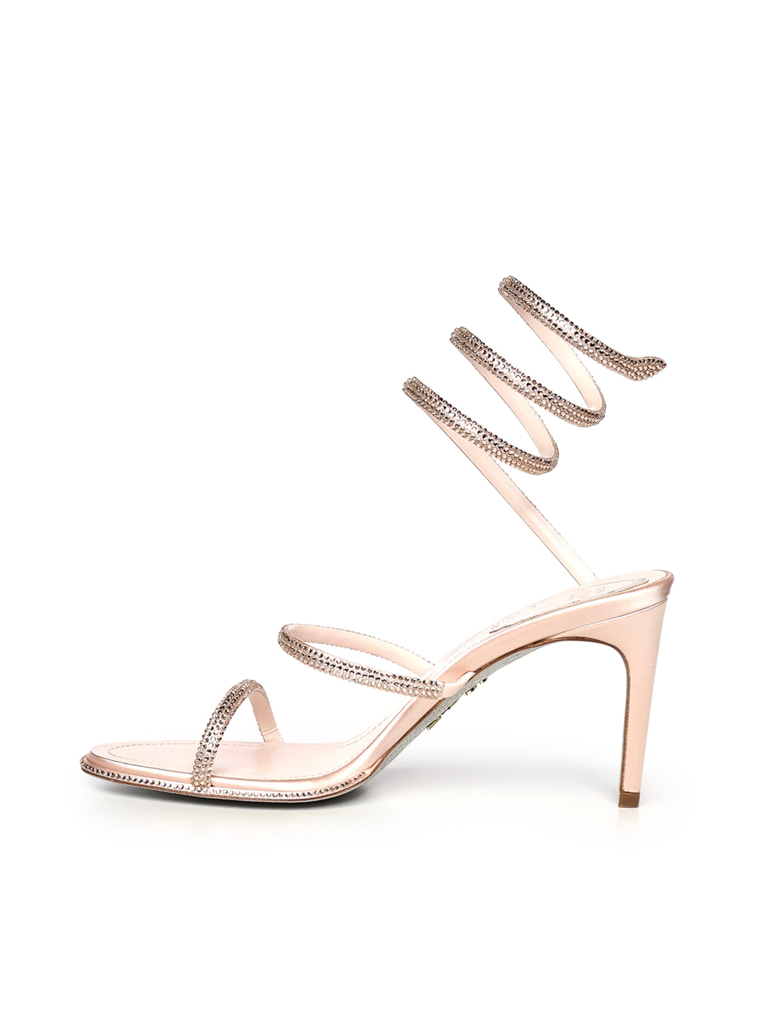 René Caovilla Sandals Beige Satin