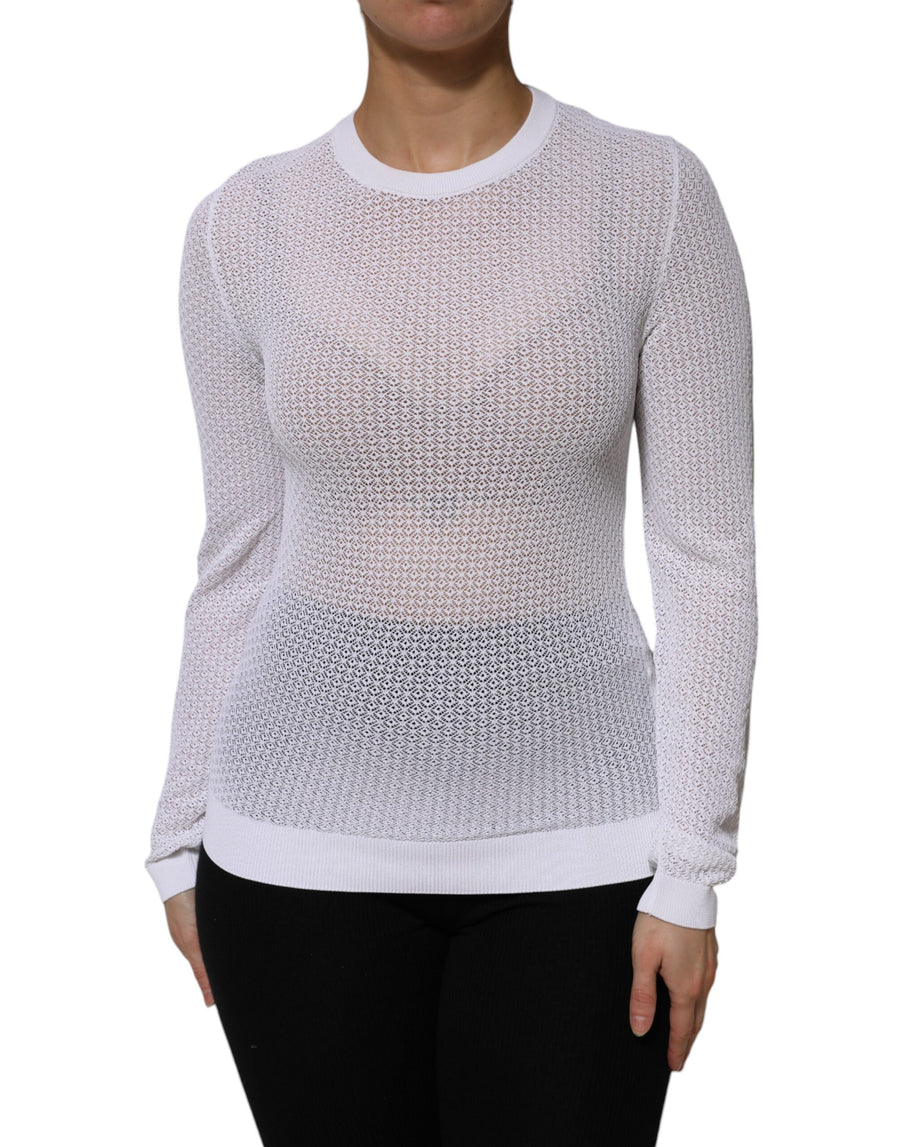 Dolce & Gabbana 96% Viscose sweater in white