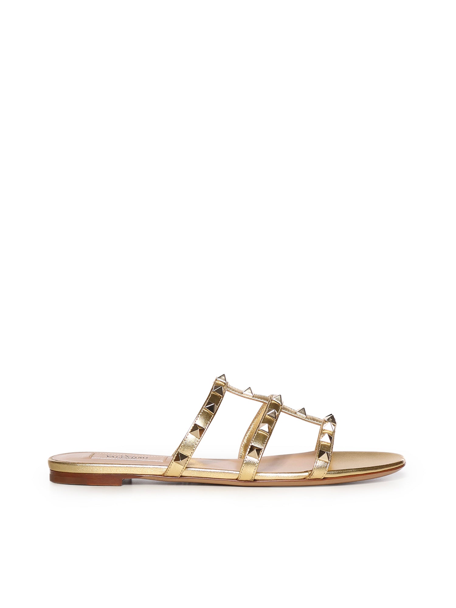 Valentino Garavani Sandals Antique Brass Lambskin