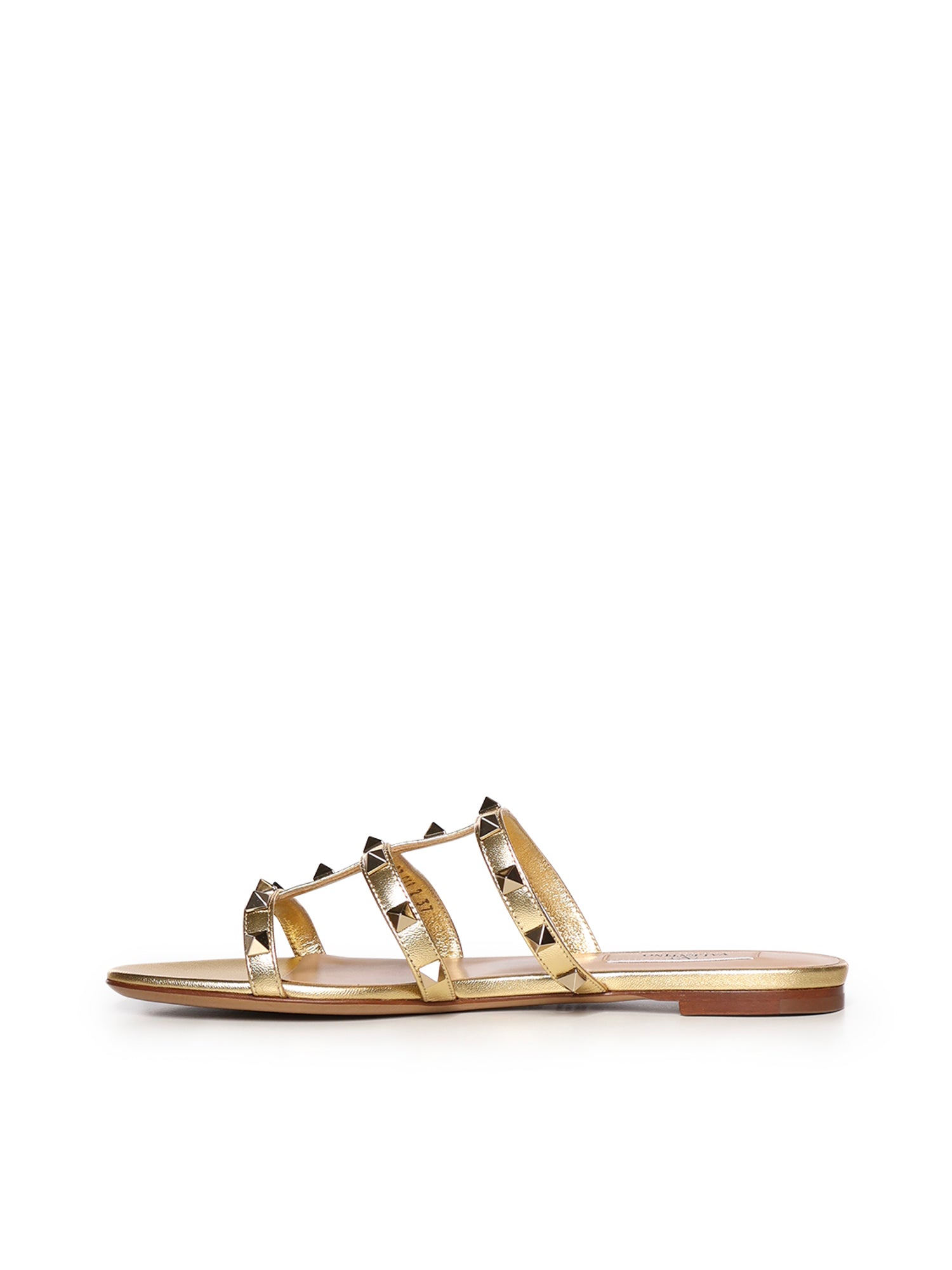 Valentino Garavani Sandals Antique Brass Lambskin