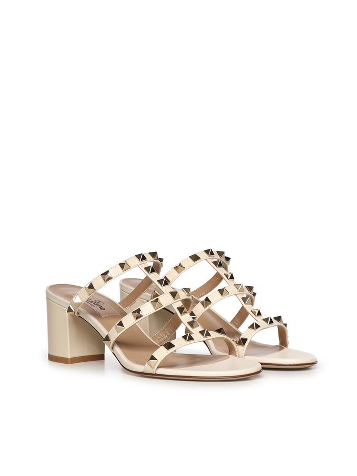 Valentino Garavani Sandals Light Ivory Calfskin