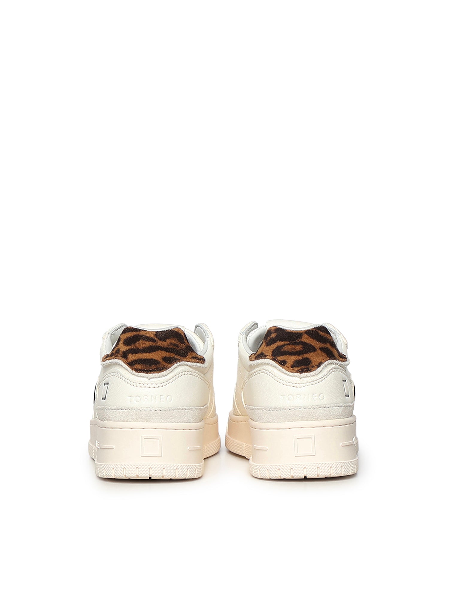 D.A.T.E. Sneakers White Leopard Goatskin