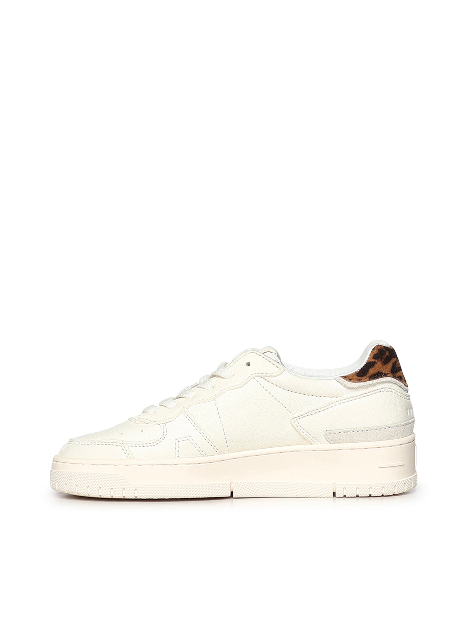 D.A.T.E. Sneakers White Leopard Goatskin