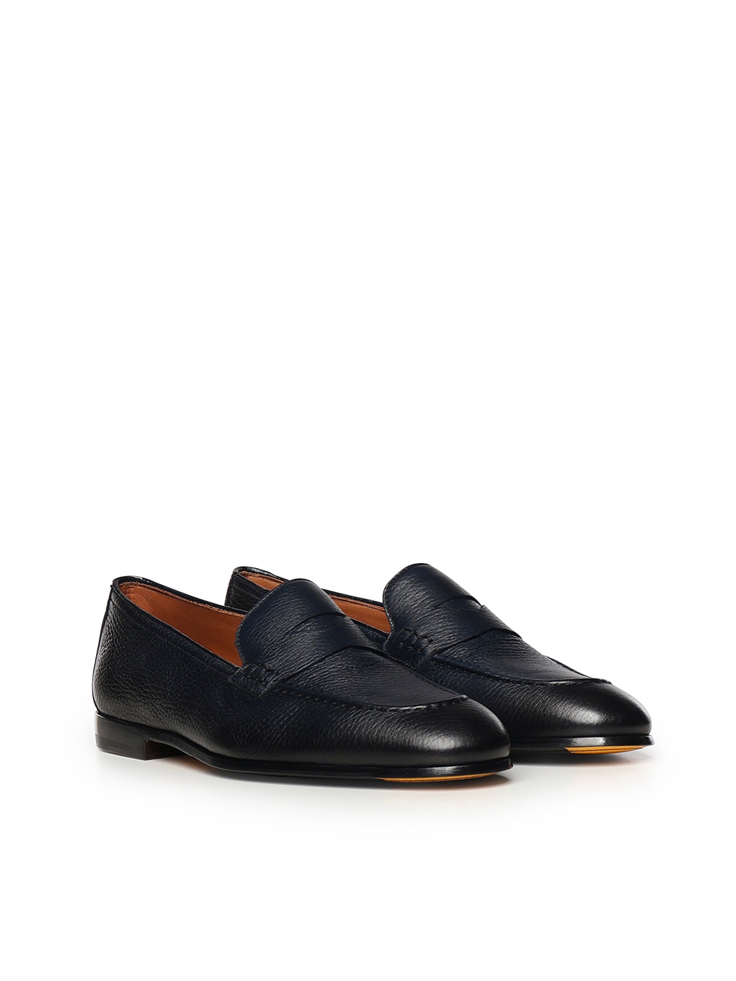 Doucals Flat shoes Blu Nero Tomaia: Pelle Di Vitello