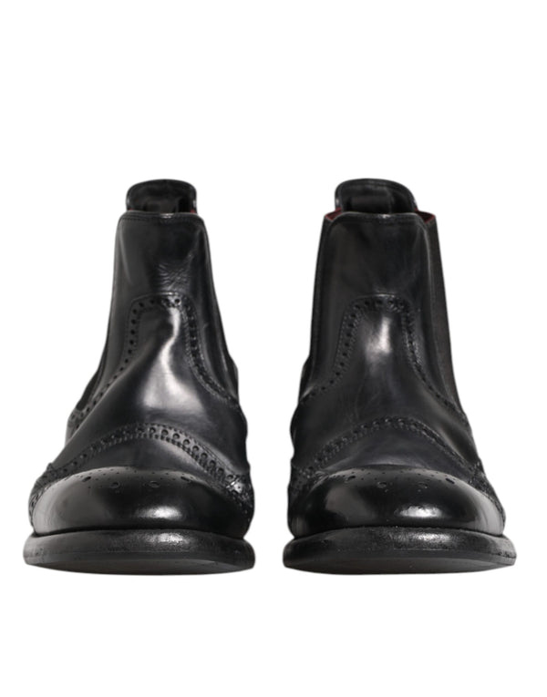 Dolce & Gabbana 86% Calf Leather ankle boot in black