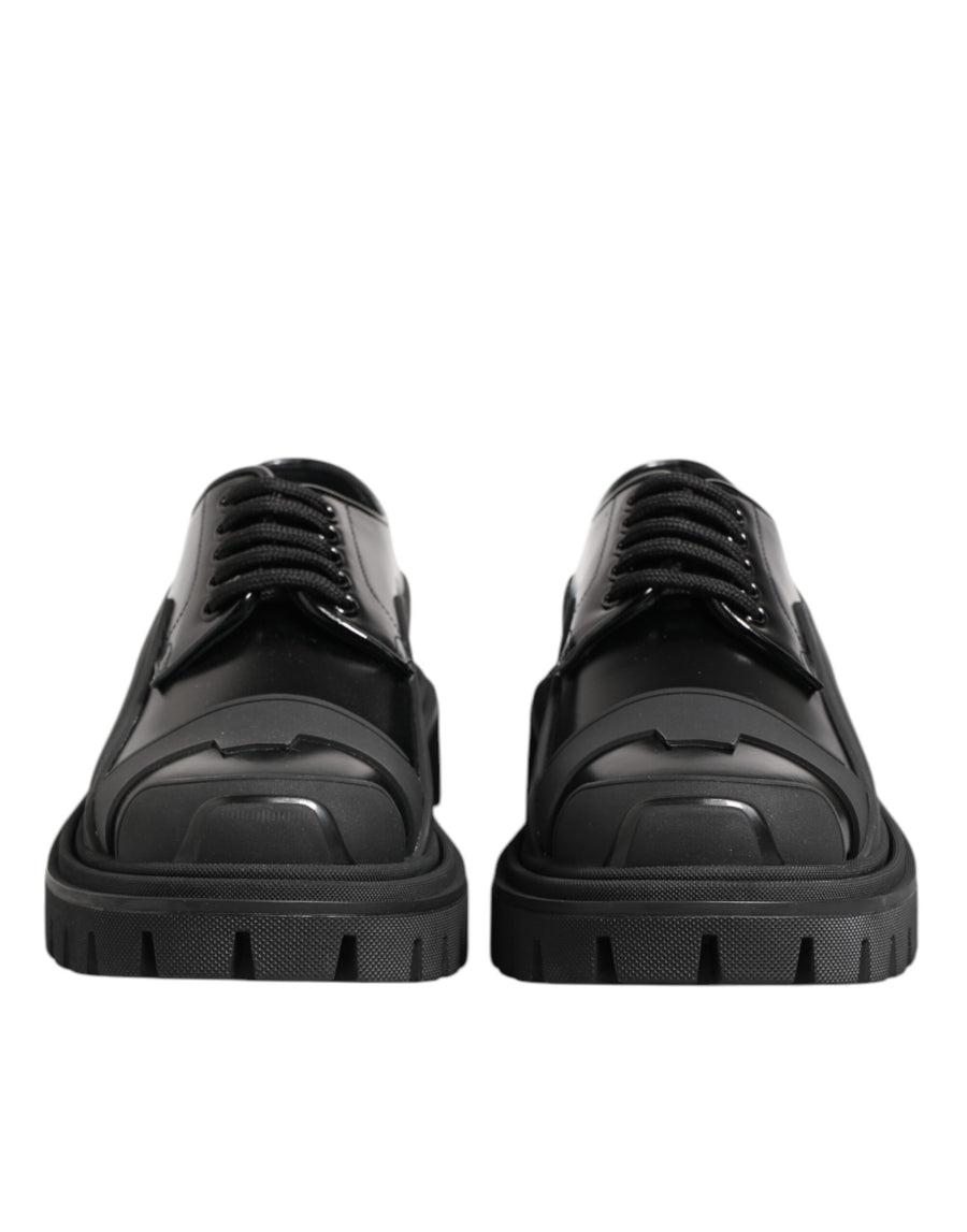 Dolce & Gabbana 100% Calf Leather derby shoe in black