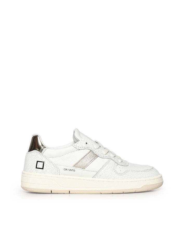 D.A.T.E. Sneakers White-platinum Goatskin