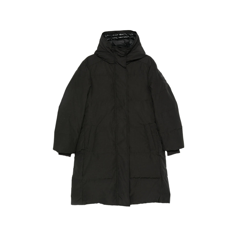 Hooded Parka Coat Black Outer: Polyester