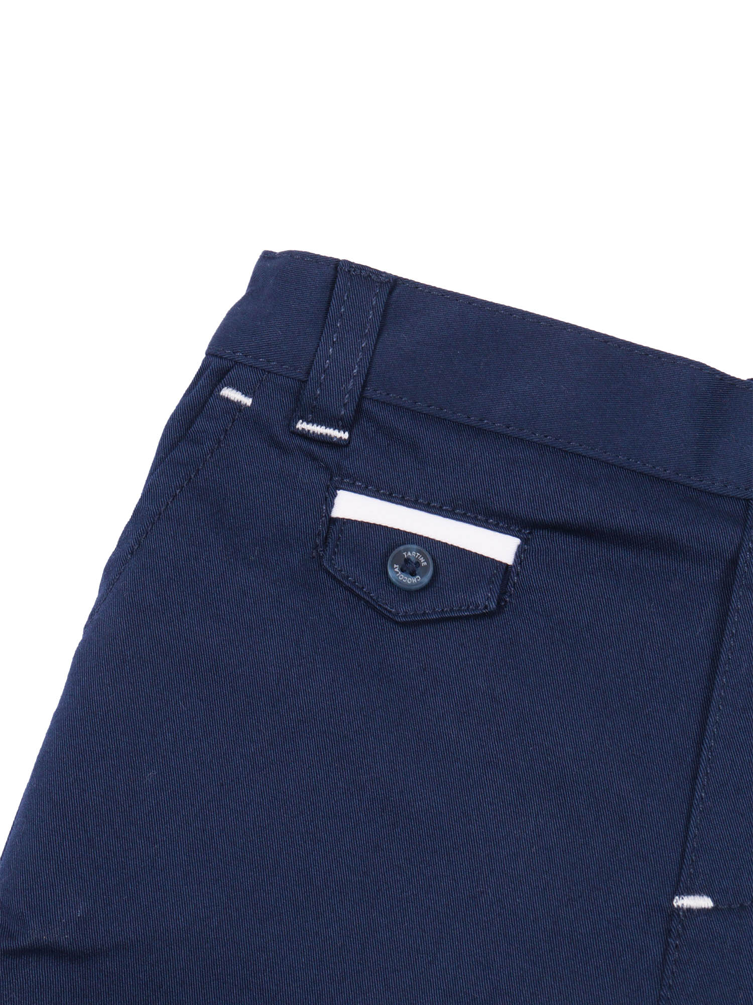 Pantalone Blue Cotton Elastane Pant