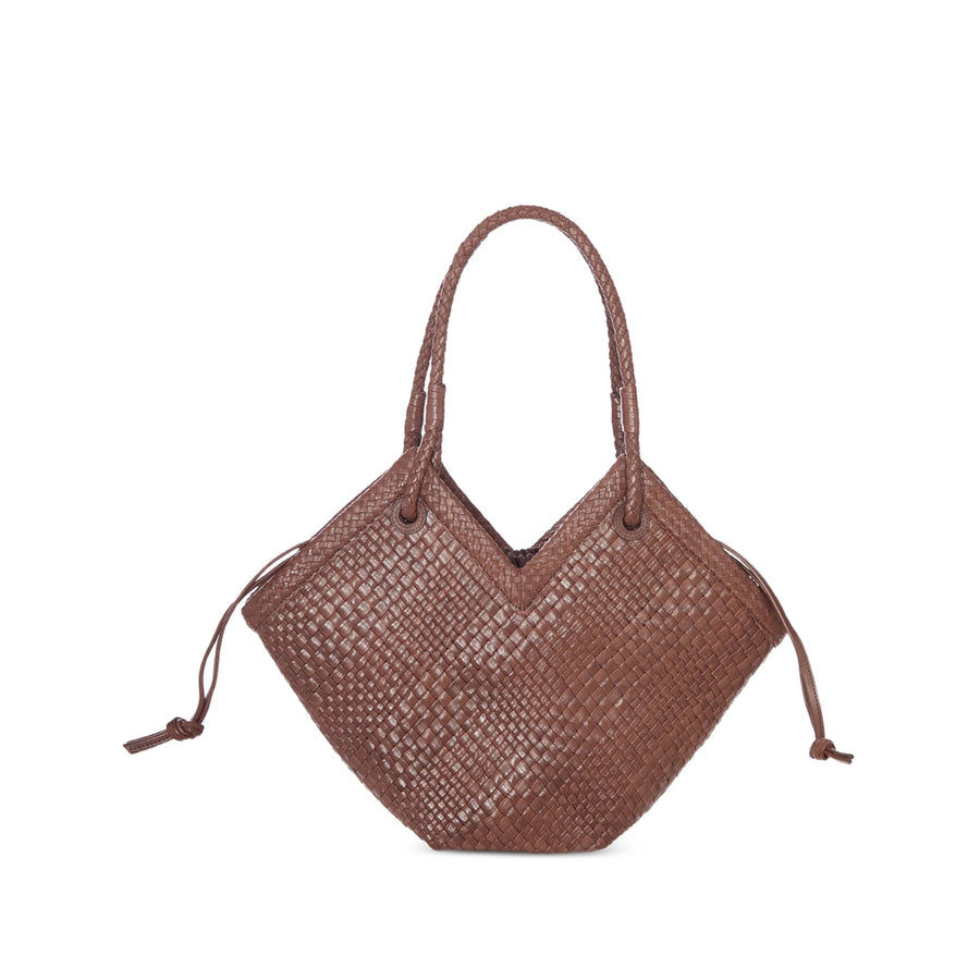 Tote Bag Trinity Woven Leather Brown Calf
