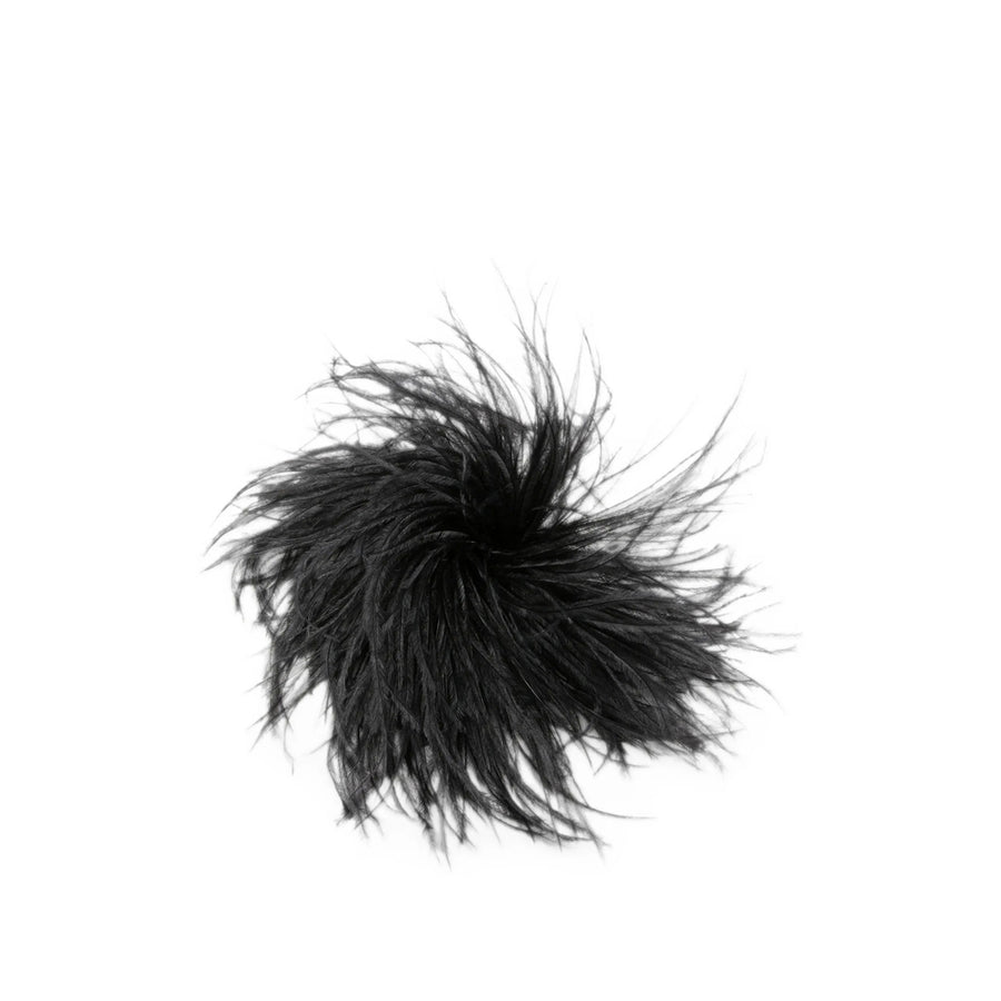 Black Ostrich Feather Brooch Brooches & Pins