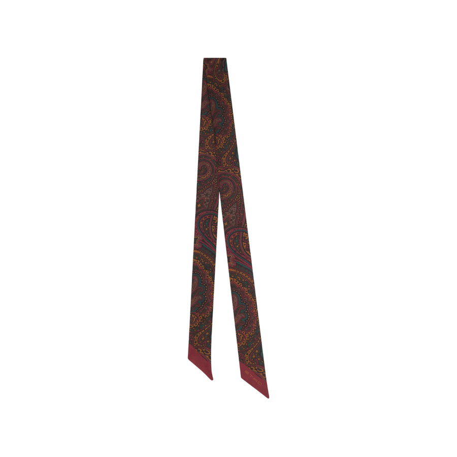 Silk Scarf Paisleyina Brown Scarfs
